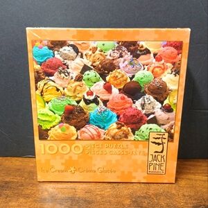 Jack Pine Puzzle Co "Ice Cream" Colorful 1000 Piece Puzzle New